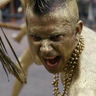 Čtyřdenní karneval v karibském městě Barranquilla je neskutečnou přehlídkou do nejmenšího detailu nazdobených účastníků.  