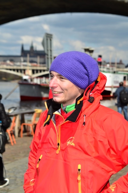 V Praze těsně před vyplutím.