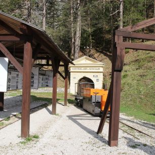 Log pod Mangartom, začátek Stezky míru, Slovinsko