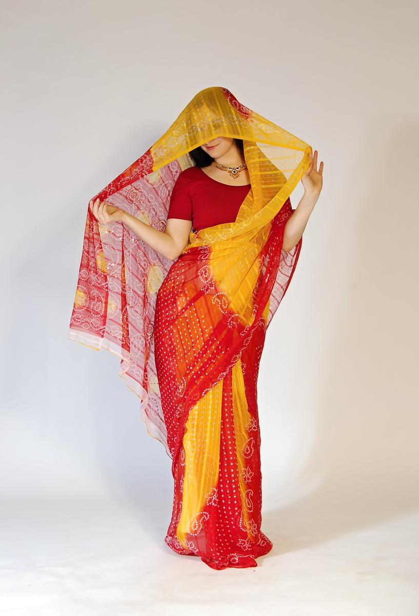 Model indického sárí