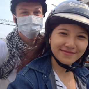 Na skútru v Ho Chi mInh city