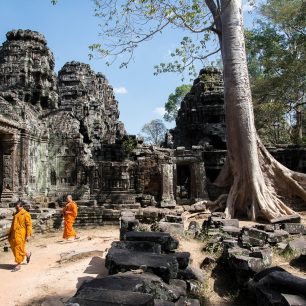 Mniši v Angkor wat