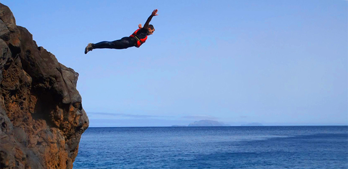 Coastering na pobřeží Madeiry