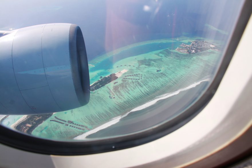 Výhled z letadla, Maledivy