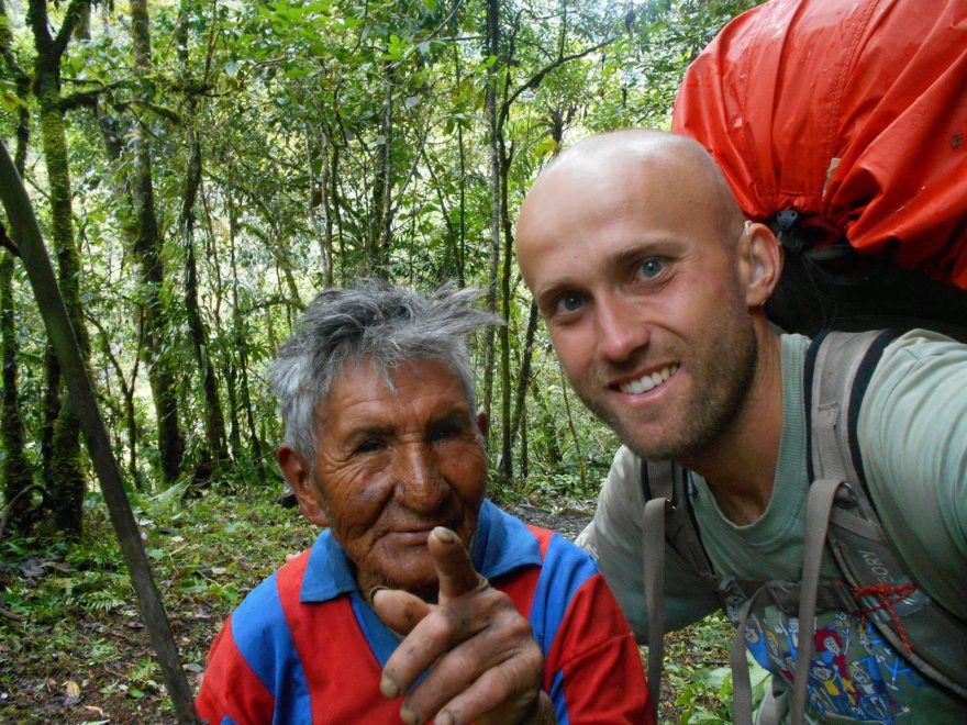 Bolívie, trek El Choro - když dáš někomu v džungli kousek sušenky, hned si rozumíte lépe