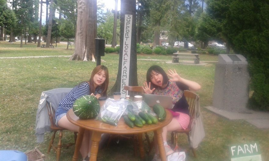 O víkendu jsme prodávali na místním marketu