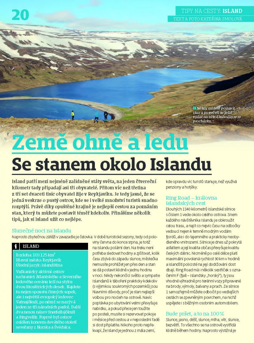 Země ohně a ledu - Se stanem okolo Islandu