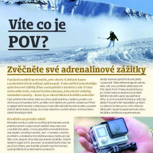 Víte co je POV? - Zvěčněte své adrenalinové zážitky