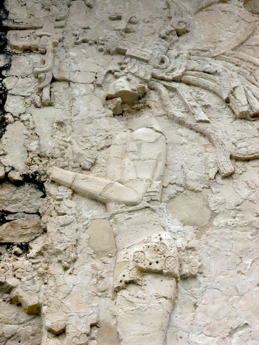 Malby na mnoha místech staveb Palenque zobrazují činy vládců a významných osobností tehdejšího života, Mexiko