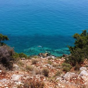 Šnorchlování v Gjipe. 