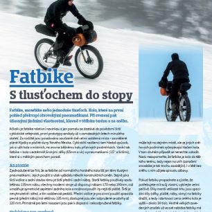 Zima není konec cyklistické sezony. Na fatbiku se můžete v sedle prohánět i zimní krajinou.