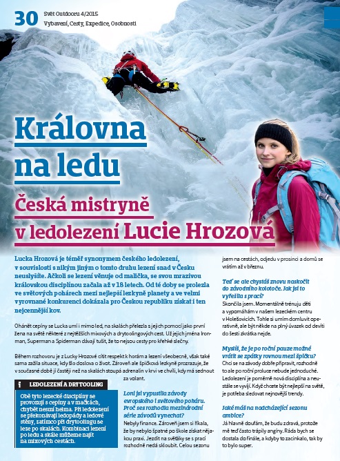 Lucka Hrozová o mrznutí, lezení a závodech.