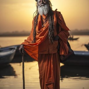 Svatý muž ve Váránasí