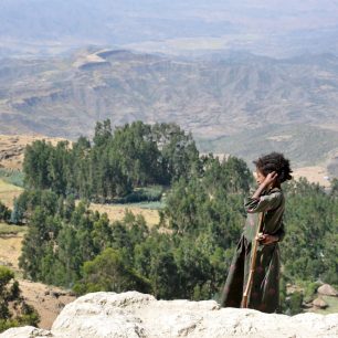 Pohled do údolí Lalibela