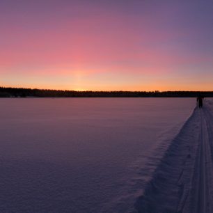 V prosinci je v Laponsku světlo pouze pár hodin v dopoledne, Laponsko, Finsko