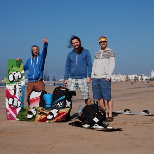 Naše kitesurfing skupina v Essaouira, Maroko