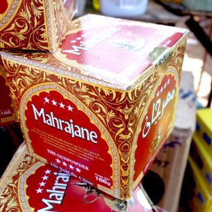 Prodej čaje na tržišti, Maroko