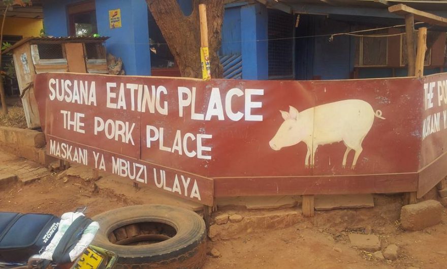 Dnes si dáme poprvé výborné vepřové maso, Keňa