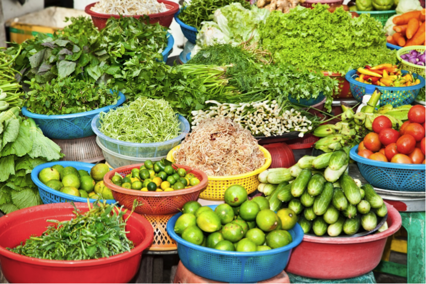 Čerstvá zelenina hraje důležitou roli, Vietnam