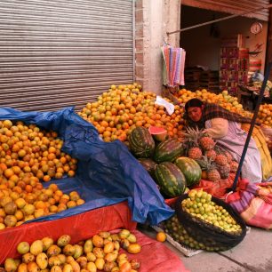 Trh s ovocem, La Paz, Bolívie