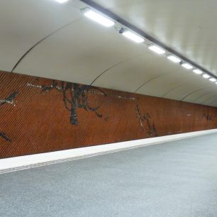 Krásně zdobená stanice metra, Stockholm, Švédsko