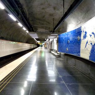 Metro slouží také jako galerie, Stockholm, Švédsko