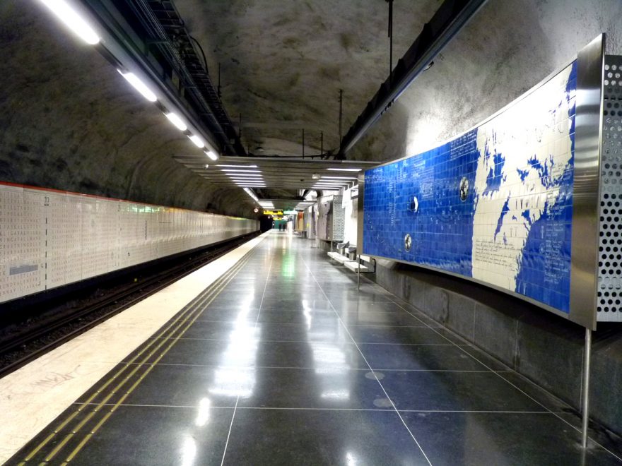 Metro slouží také jako galerie, Stockholm, Švédsko
