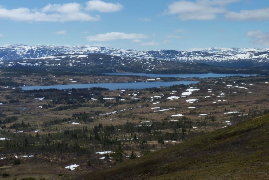 Výhledy z kopce Lillvalen, Švédsko