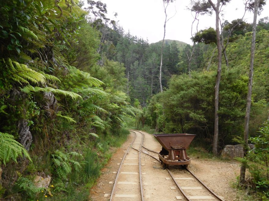 Zapomenutý vozík na zlato, Karangahake Gorge, Coromandel, Nový Zéland