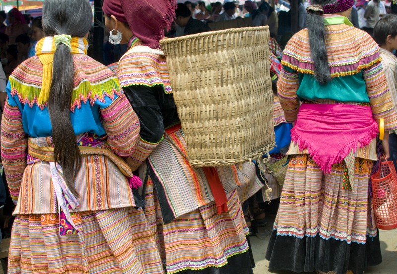 Tradiční oděvy, Sapa, Vietnam, foto: Nikola Štěrbová
