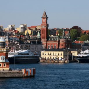 Městské panorama, Helsingborg, Švédsko