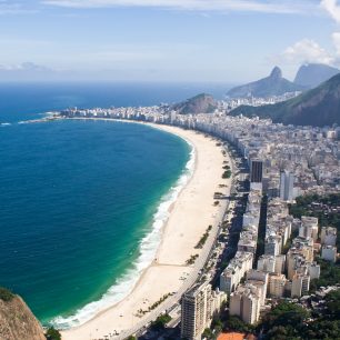 Výhled na pláž Copacabana,  Rio de Janeiro, Brazílie