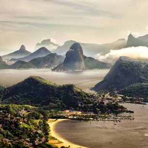 Pohled na Rio z Niteroi, Rio de Janeiro, Brazílie