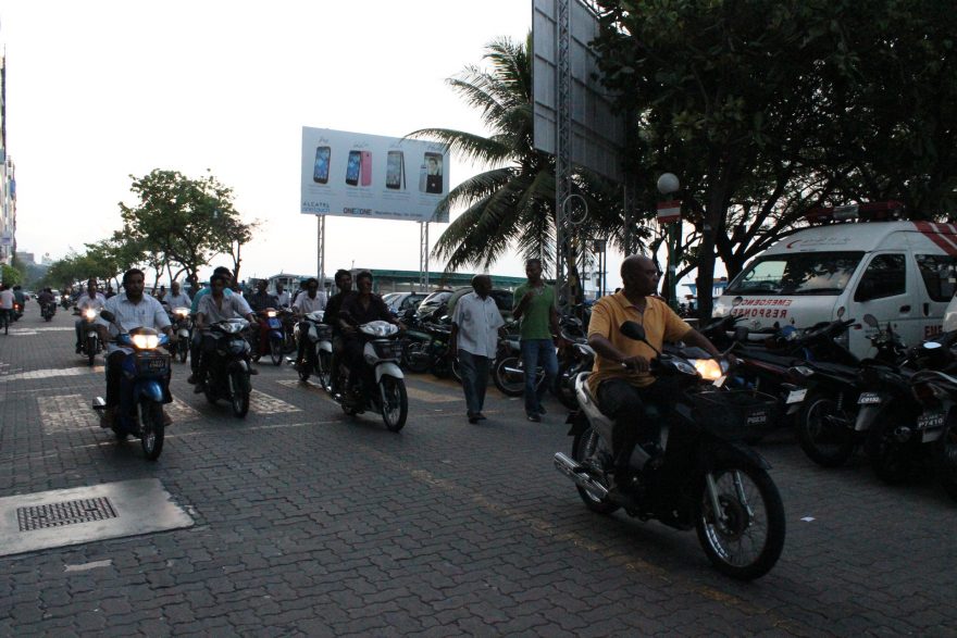Motocykly jsou nejoblíbenější, Male, Maledivy
