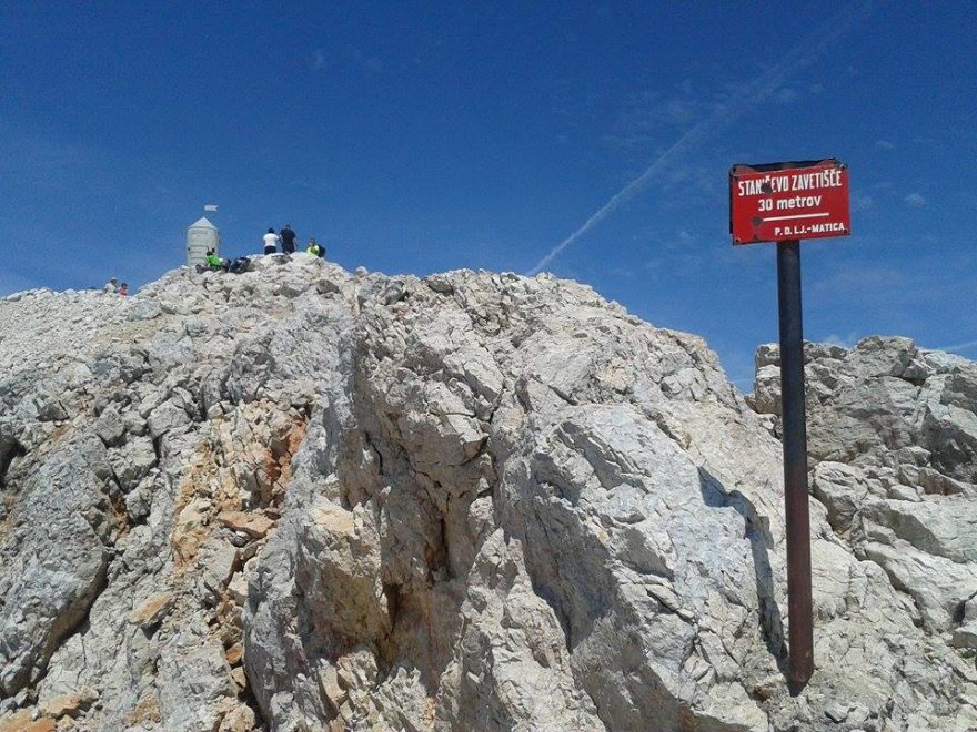 Těsně pod vrcholem Triglavu, Slovinsko