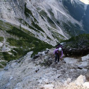 Zdola to nevypadá, že tudy vede cesta, Triglav, Slovinsko