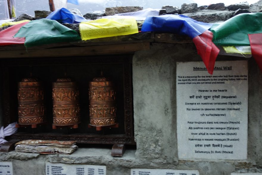 Památník tragédie v roce 2015, Langtang, Nepál