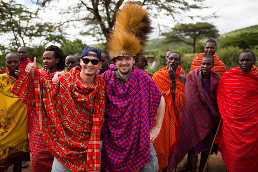 Masajská vesnice, Keňa, Afrika