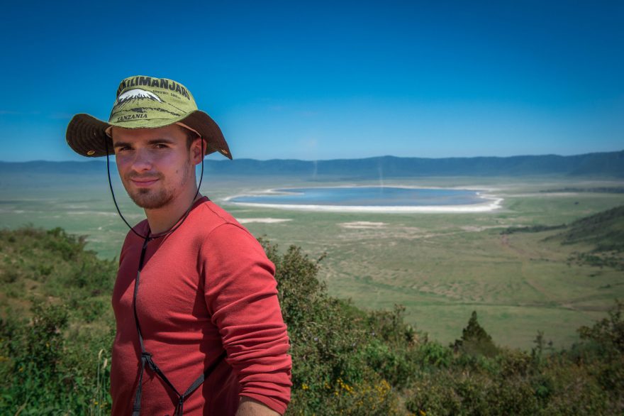 Jaroslav Blicha v Ngorongoro Crater, Afrika
