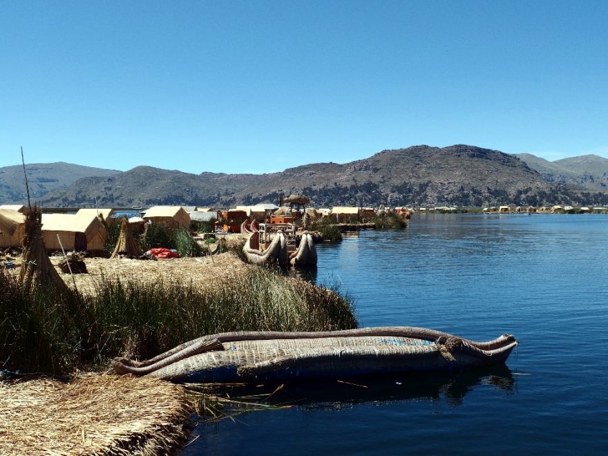 Turistický ostrov Uros, Peru