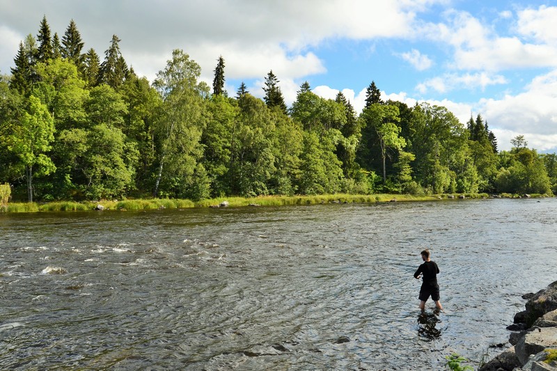 Rybaření na řece Dalälven, Švédsko