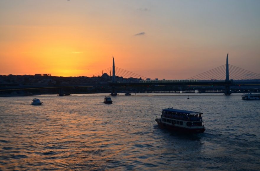 Západ slunce v Istanbulu, Turecko