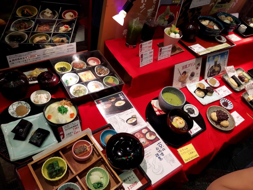 Umělohmotné modely jídla v restauracích, Japonsko