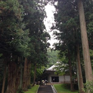 V budově je ukrytý malý chrám pokrytý zlatem, jenž je hřebem v Chusonji. Japonsko
