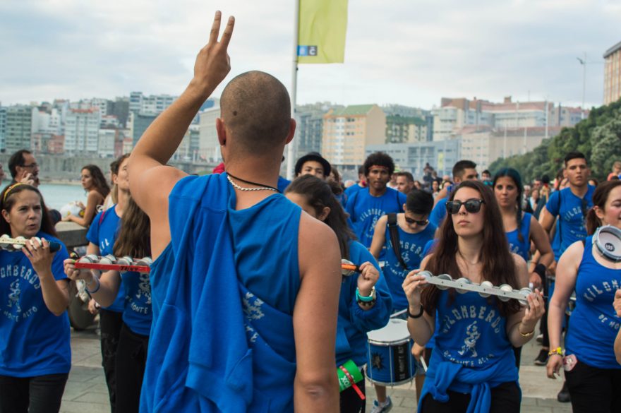 Během oslav se pořádají různé happeningy, A Coruňa, Španělsko