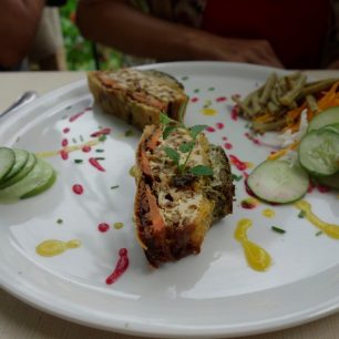 Speciality vegetariánské restaurace, Las Terrazas, Kuba