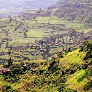 Po špinavém městě následovaly zelené hory, Etiopie