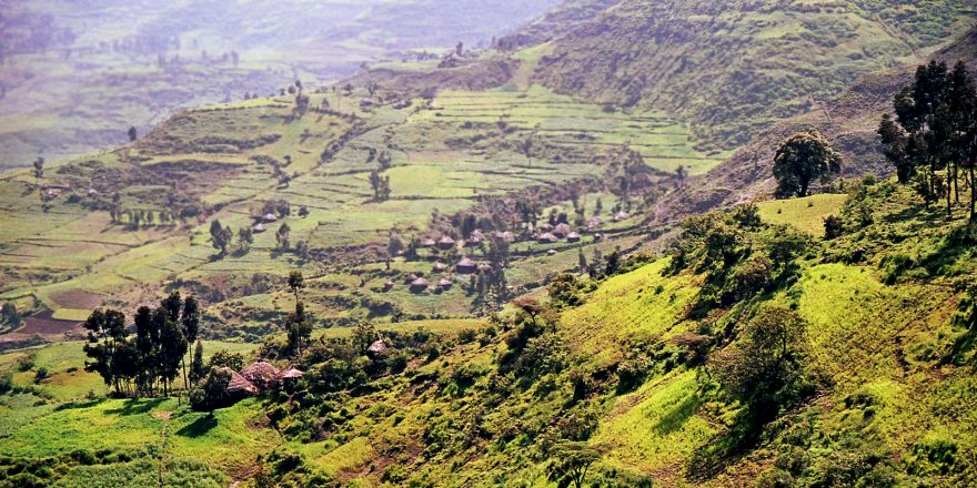 Po špinavém městě následovaly zelené hory, Etiopie