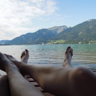 Parný den? Jezero Wolfgangsee je přímo pod nosem a koupání tady je silně návykové! Rakousko