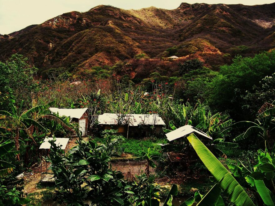 Farma na jihu Ekvádoru v období sucha. 